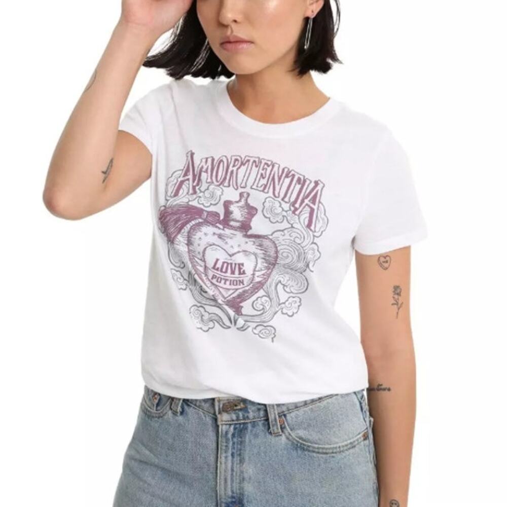 Hot topic NEW Harry Potter Amortentia love potion graphic print tee white M